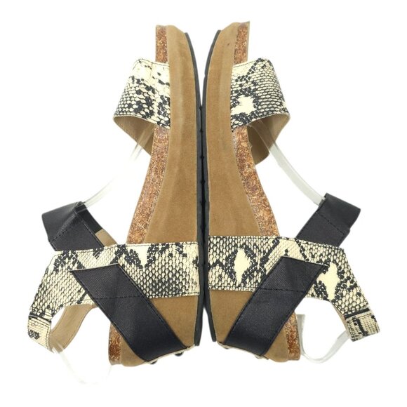 Pierre Dumas Chantal 2 Platform Wedge Sandal Womens Size 11 Reptile Print - Picture 10 of 16